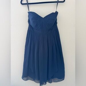 Jenny Yoo Navy Blue Strapless Dress